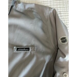 Eddie Bauer Sport Shop Womens XL Shirt Gray Long Sleeve Button Up Top